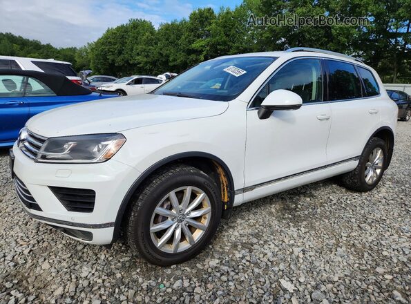WVGEF9BP9GD006400 2016 VOLKSWAGEN TOUAREG White Задня ліва чверть