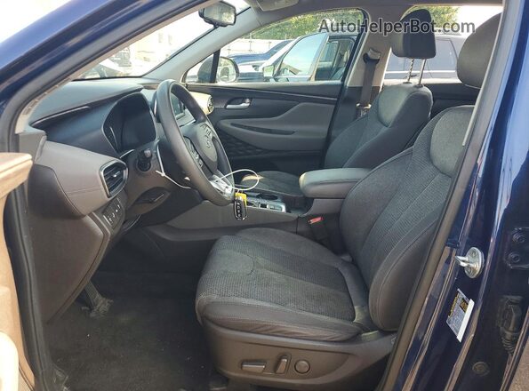 5NMS33AD6KH127695 2019 HYUNDAI SANTA FE Blue Առջևի վահանակի տեսք