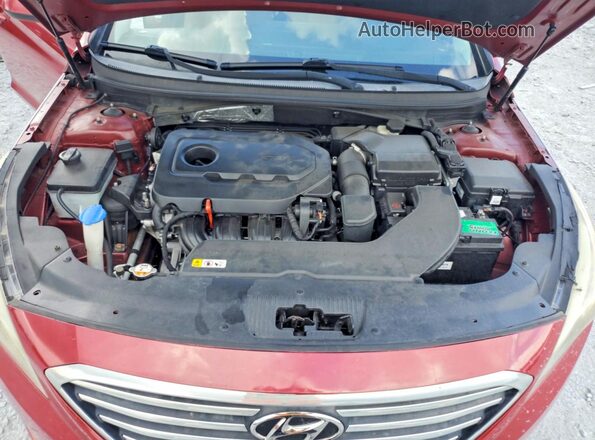 5NPE24AF0GH334195 2016 HYUNDAI SONATA Red Вид підкапотного простору