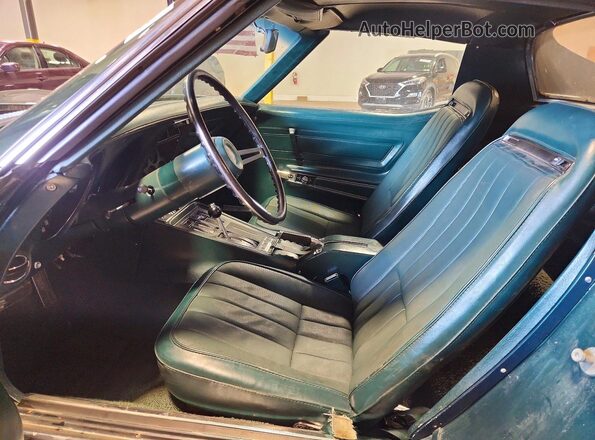 194371S108595 1971 CHEVROLET CORVETTE Green Widok wnętrza z przodu