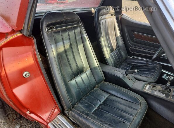 194371S114168 1971 CHEVROLET CORVETTE Красный Вид задних сидений