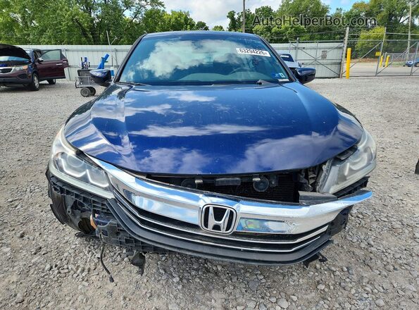 1HGCR2F52GA082210 2016 HONDA ACCORD Blue Widok z tyłu