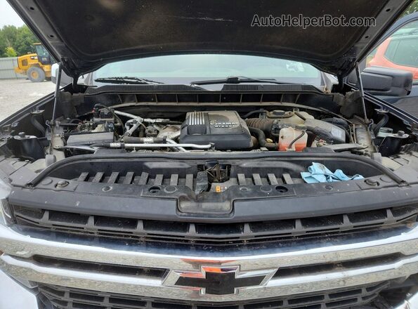 1GCUYDET6MZ295997 2021 CHEVROLET SILVERADO Gray Vista del compartimento del motor