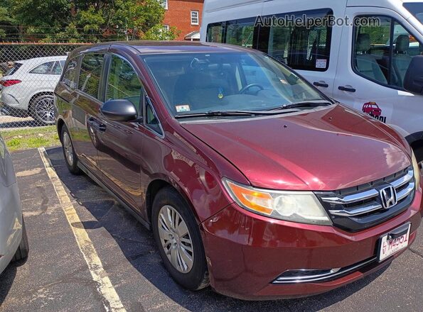 5FNRL5H26GB101556 2016 HONDA ODYSSEY Burgundy Rear left