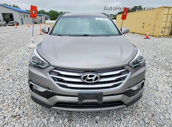 5NMZUDLB6JH084472 2018 HYUNDAI SANTA Gray Rear view
