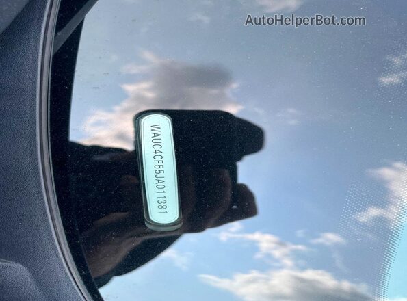 WAUC4CF55JA011381 2018 AUDI OTHER Blue Widok naklejki z numerem VIN