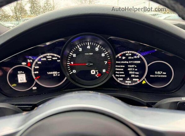 WP1AA2AY2MDA03187 2021 PORSCHE CAYENNE Коричневый Вид щитка приборов