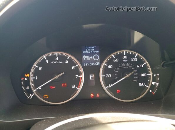 19UDE2F33GA019731 2016 ACURA ILX Charcoal Vista del cuadro de instrumentos