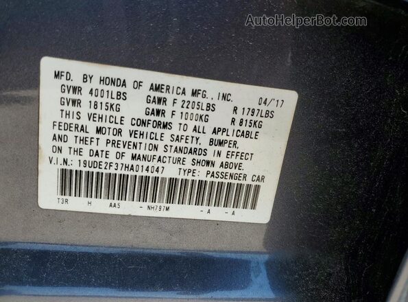 19UDE2F37HA014047 2017 ACURA ILX Black 