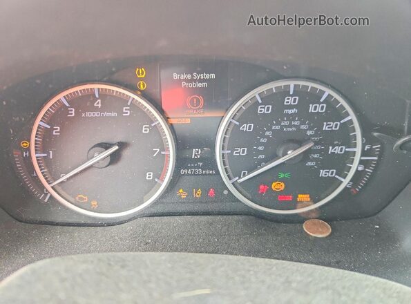 19UDE2F38KA014596 2019 ACURA ILX White Սարքավորումների վահանակի տեսք