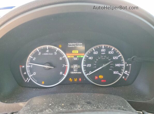 19UDE2F70HA010702 2017 ACURA ILX White Widok zestawu wskaźników