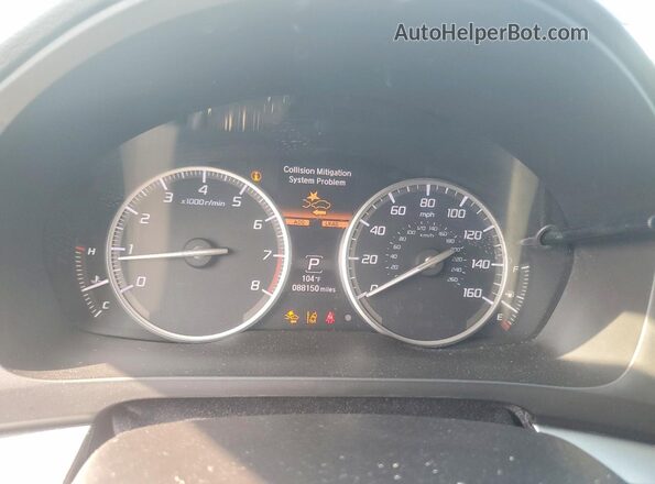 19UDE2F75GA009043 2016 ACURA ILX Charcoal Widok zestawu wskaźników