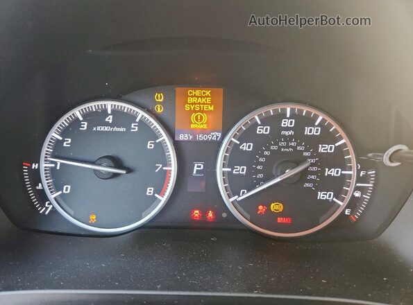 19UDE2F79GA003844 2016 ACURA ILX Black Вид щитка приладів