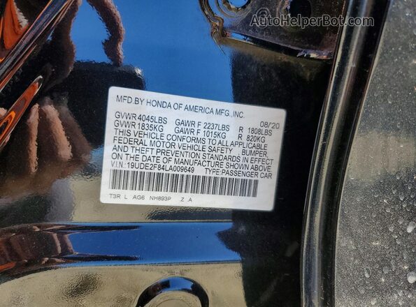 19UDE2F84LA009649 2020 ACURA ILX Black 