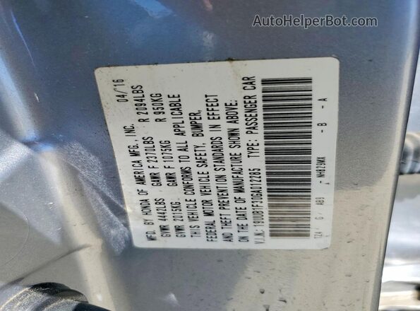 19UUB1F30GA012285 2016 ACURA TLX Silver ძრავის განყოფილების ხედი