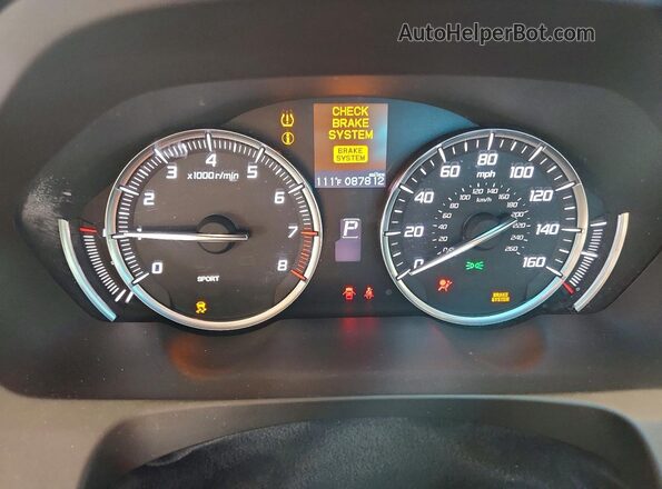 19UUB1F31HA010868 2017 ACURA TLX Серый Вид щитка приборов