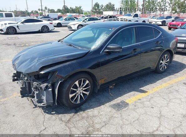 19UUB1F32GA009601 2016 ACURA TLX Black წინა მარცხენა ხედი სამი მეოთხედიდან