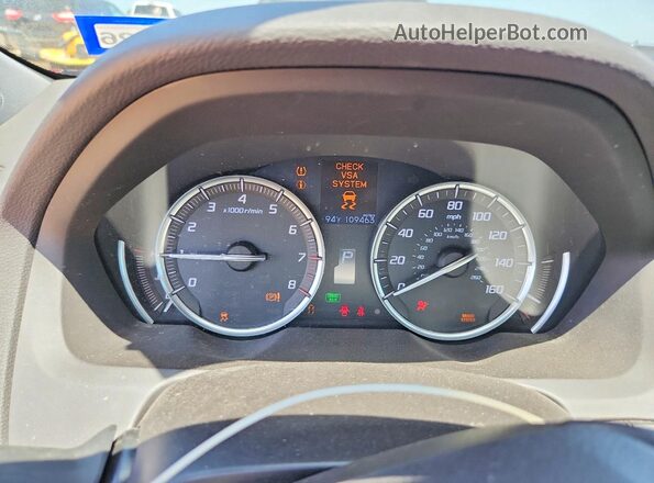 19UUB1F34GA009941 2016 ACURA TLX Silver ხელსაწყოთა პანელის ხედი