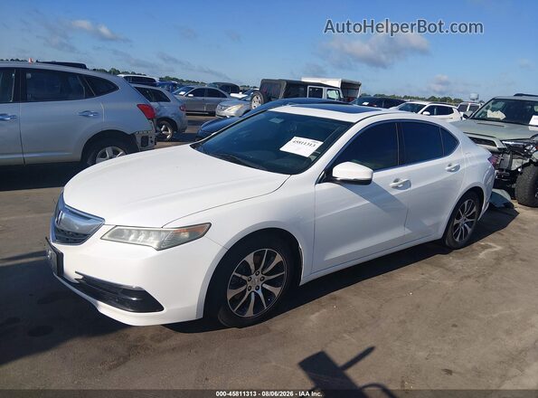 19UUB1F36GA006118 2016 ACURA TLX White წინა მარცხენა ხედი სამი მეოთხედიდან