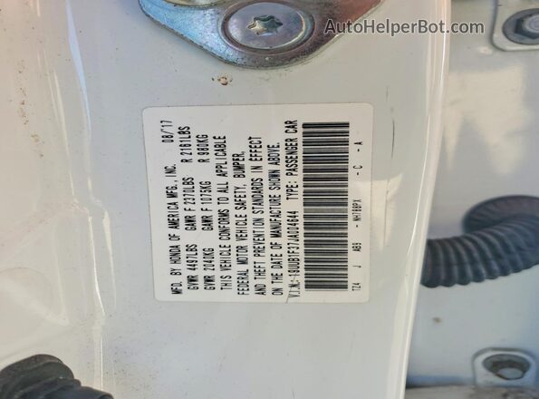 19UUB1F37JA004644 2018 ACURA TLX Белый Вид подкапотного пространства