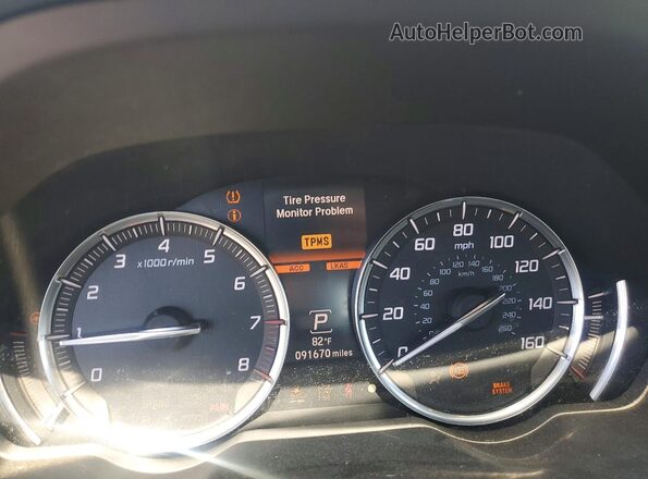 19UUB1F37LA004565 2020 ACURA TLX White Instrument cluster view