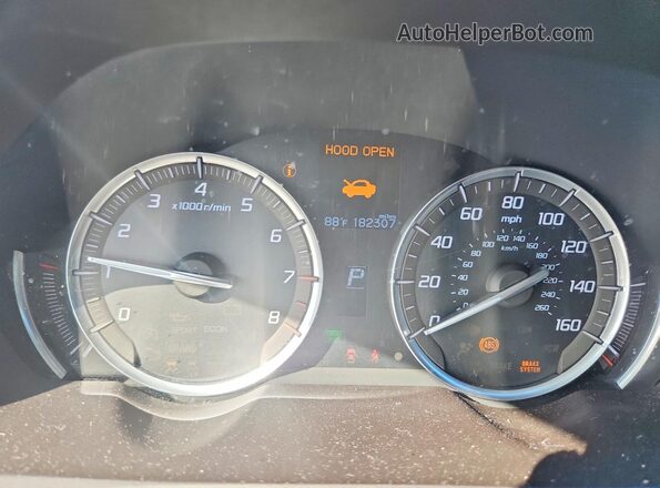 19UUB1F38GA002376 2016 ACURA TLX Белый Вид щитка приборов