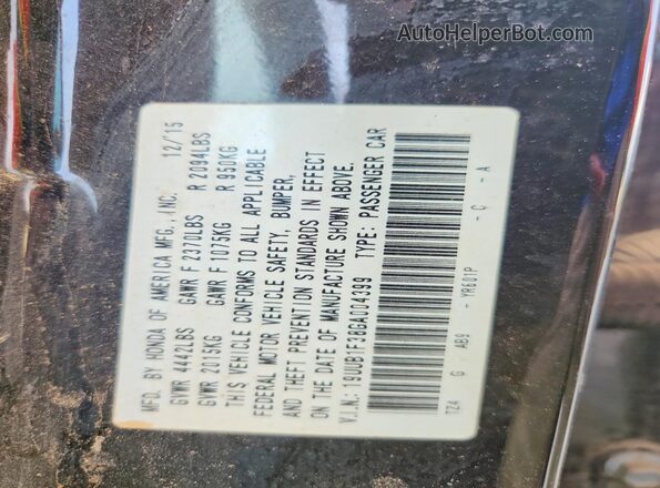 19UUB1F38GA004399 2016 ACURA TLX Black 