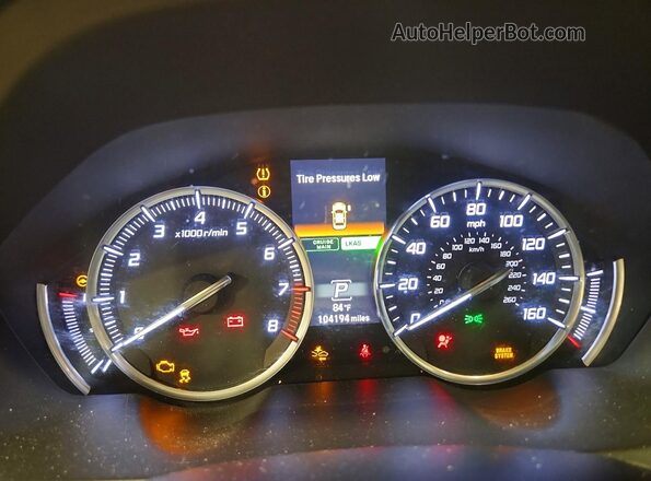 19UUB1F52HA006622 2017 ACURA TLX Черный Вид щитка приборов
