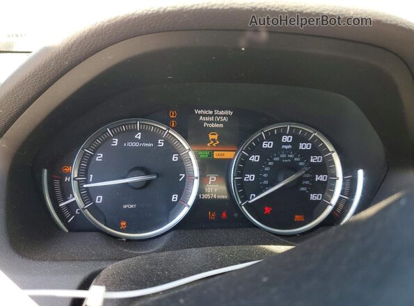 19UUB1F58HA008472 2017 ACURA TLX White Սարքավորումների վահանակի տեսք