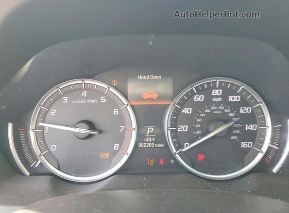 19UUB1F59HA002289 2017 ACURA TLX White Вид щитка приладів