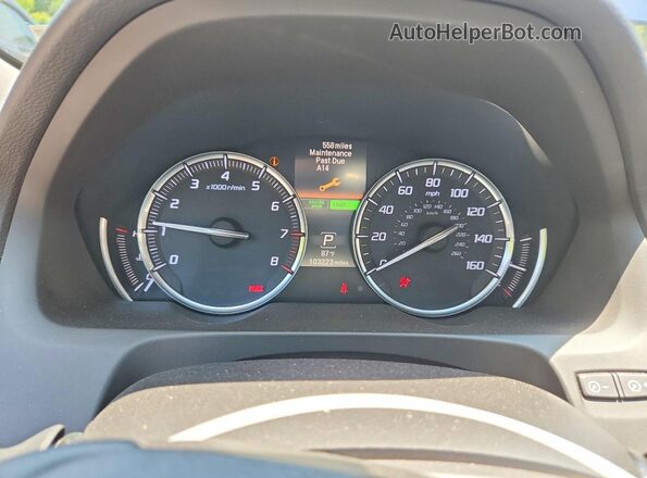 19UUB1F59HA011056 2017 ACURA TLX Blue Widok zestawu wskaźników
