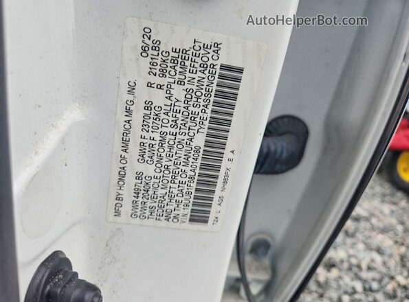 19UUB1F68LA014080 2020 ACURA TLX White Vista del compartimento del motor