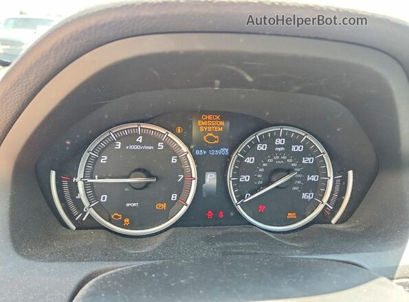 19UUB2F31GA009675 2016 ACURA TLX Черный Вид щитка приборов