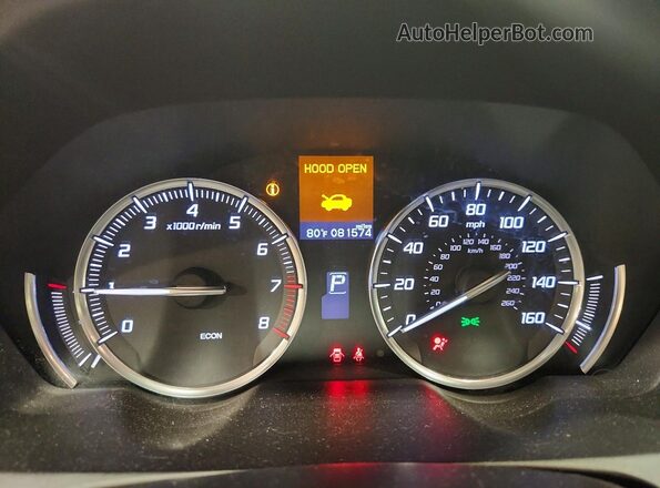 19UUB2F37GA008983 2016 ACURA TLX Black Instrument cluster view