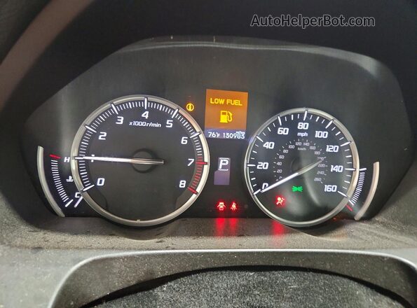 19UUB2F39GA010931 2016 ACURA TLX Brown Widok zestawu wskaźników
