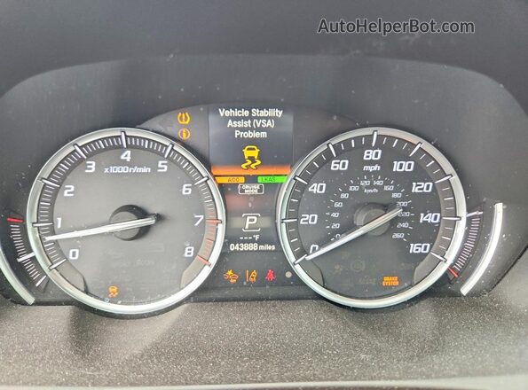 19UUB2F53JA002901 2018 ACURA TLX Black Vista del cuadro de instrumentos