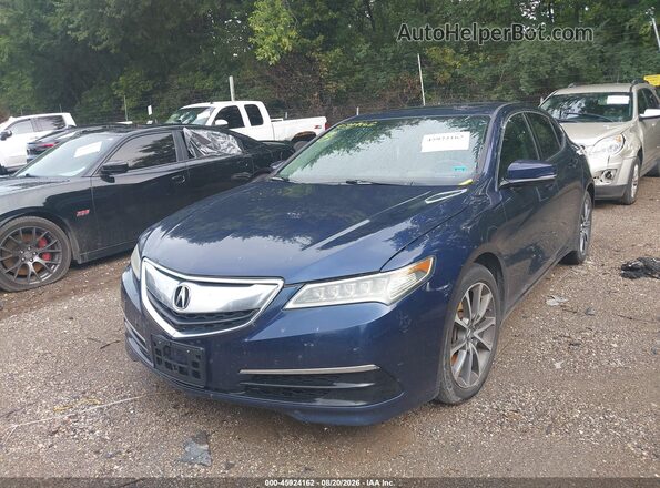 19UUB2F59HA002900 2017 ACURA TLX Blue Առջևի ձախ երեք քառորդ տեսարան