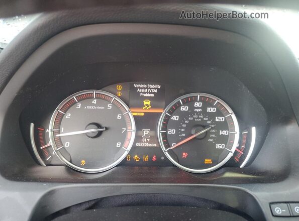 19UUB2F62KA007209 2019 ACURA TLX Black Widok zestawu wskaźników