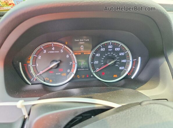 19UUB2F66JA003100 2018 ACURA TLX Red Սարքավորումների վահանակի տեսք