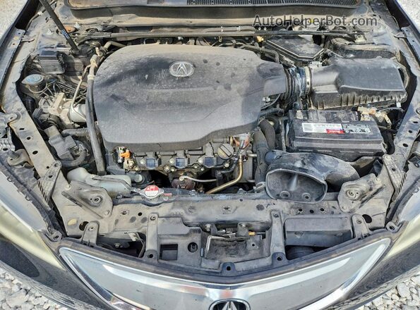 19UUB2F74HA006323 2017 ACURA TLX Черный Вид задней части салона