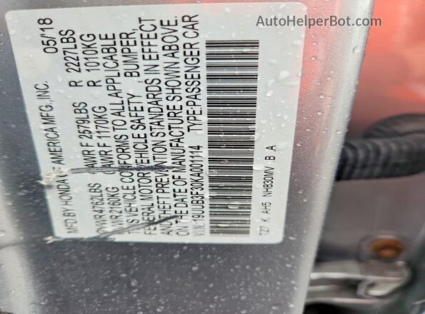 19UUB3F30KA001114 2019 ACURA TLX Серебряный Вид подкапотного пространства