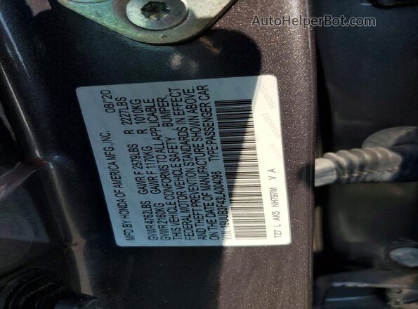 19UUB3F43LA004096 2020 ACURA TLX Gray Engine compartment view