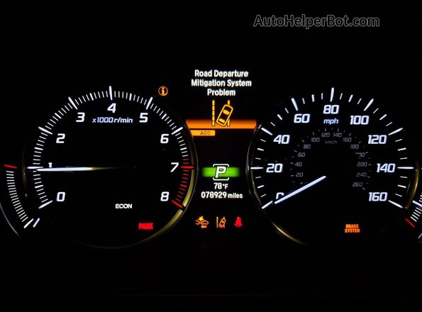 19UUB3F47KA003189 2019 ACURA TLX Black Instrument cluster view