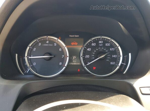 19UUB3F47KA006321 2019 ACURA TLX Silver ხელსაწყოთა პანელის ხედი