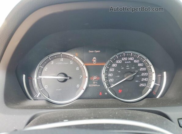 19UUB3F50KA802191 2019 ACURA TLX Серебряный Вид щитка приборов