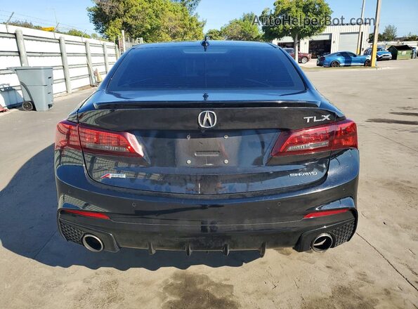 19UUB3F63JA006610 2018 ACURA TLX Black Вид ззаду