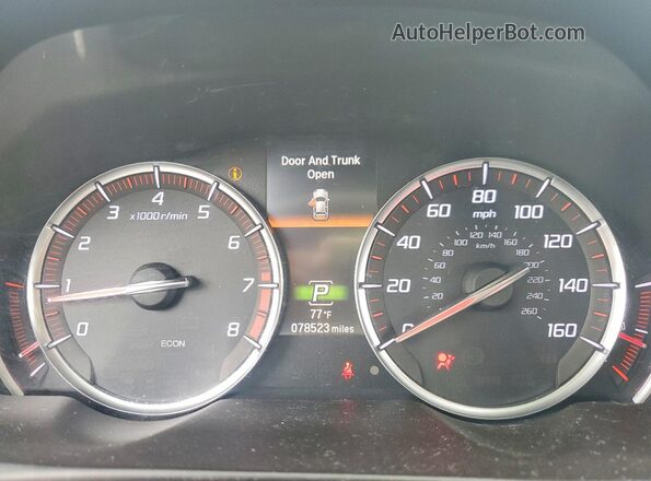 19UUB3F65KA002401 2019 ACURA TLX Белый Вид щитка приборов