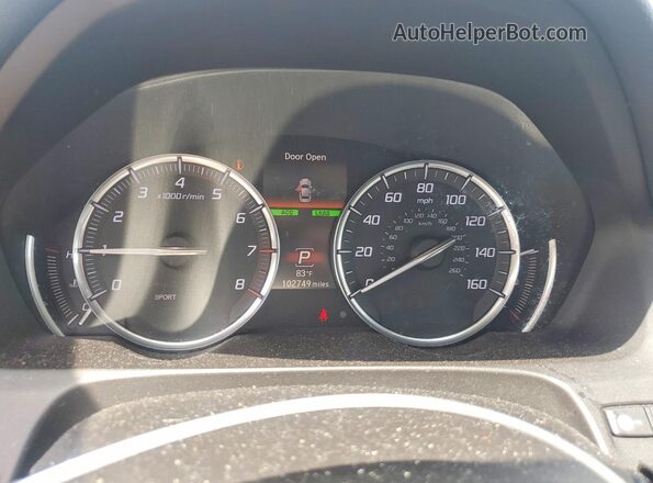 19UUB3F77GA002903 2016 ACURA TLX Blue Instrument cluster view