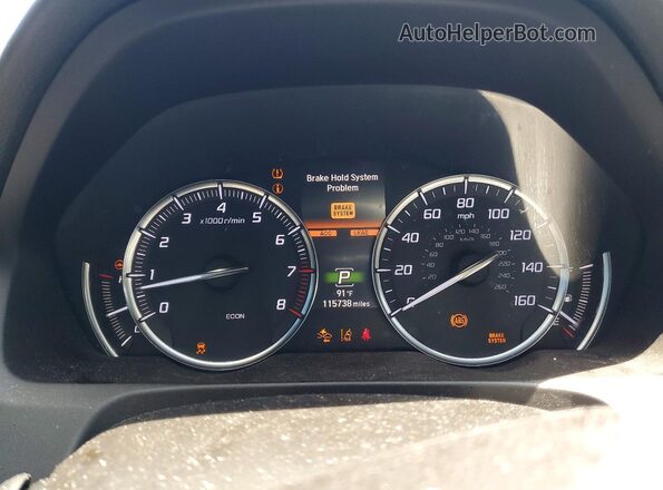 19UUB3F87KA004264 2019 ACURA TLX Blue Սարքավորումների վահանակի տեսք
