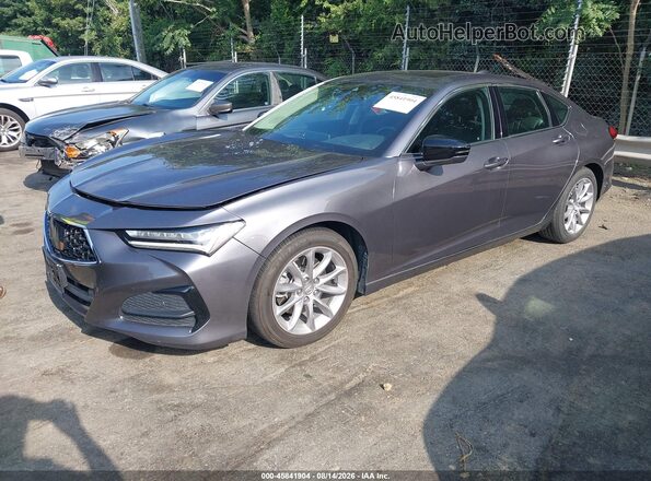 19UUB5F36MA002069 2021 ACURA TLX Gray Առջևի ձախ երեք քառորդ տեսարան